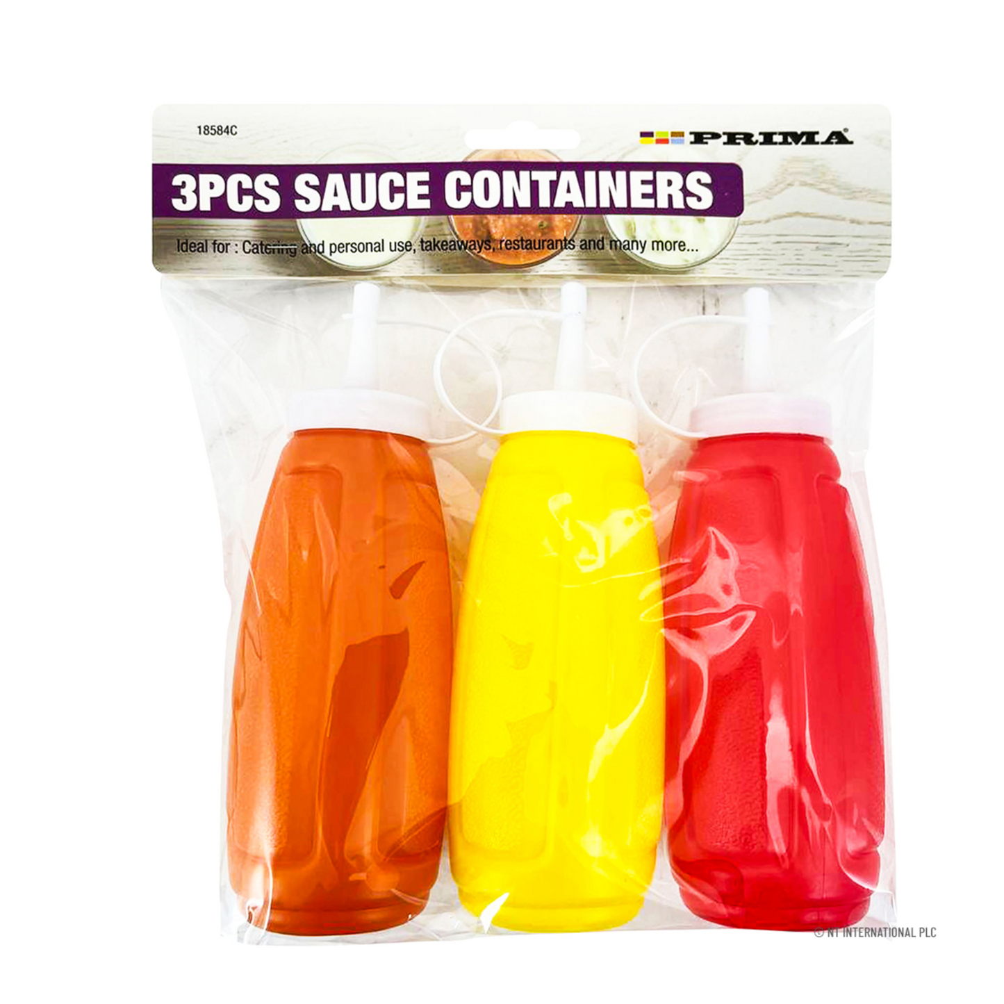 Widemouth Squeeze Sauce Bottle/Dispenser, Mayo/Ketchup/Mustard, Condiment 3 Pcs