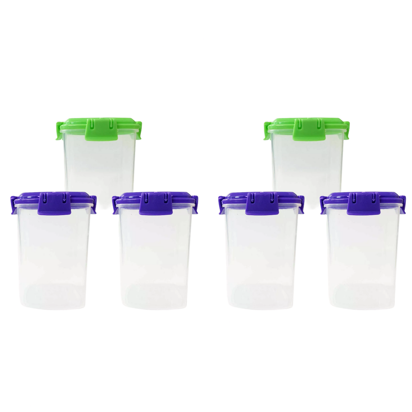 Baby Food Containers Clip Lock Screw Tubs Storage Snack 135ml Pots BPA Free 6pc