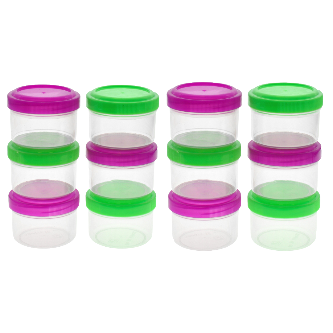 Mini Plastic Storage Containers Clear small boxes Jewellery box Food Pots 6PCS