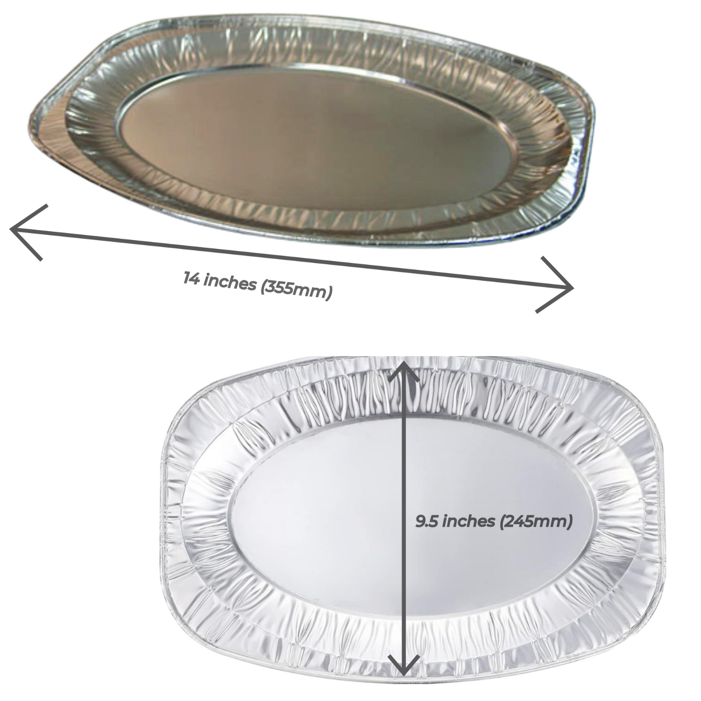 Aluminium Catering Serving Platters Party Foil Platters 14", 17" Foil Trays