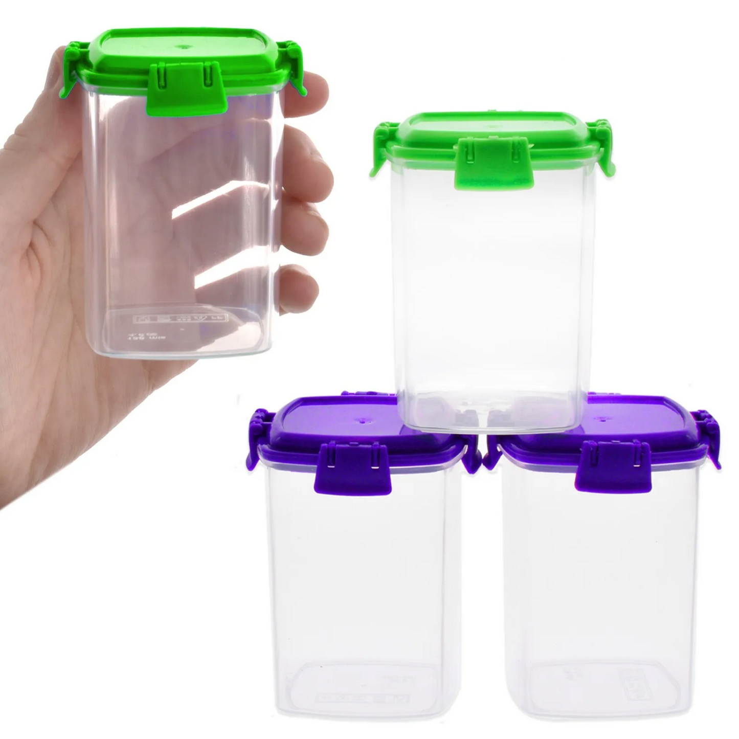 Baby Food Containers Clip Lock Screw Tubs Storage Snack 135ml Pots BPA Free 6pc