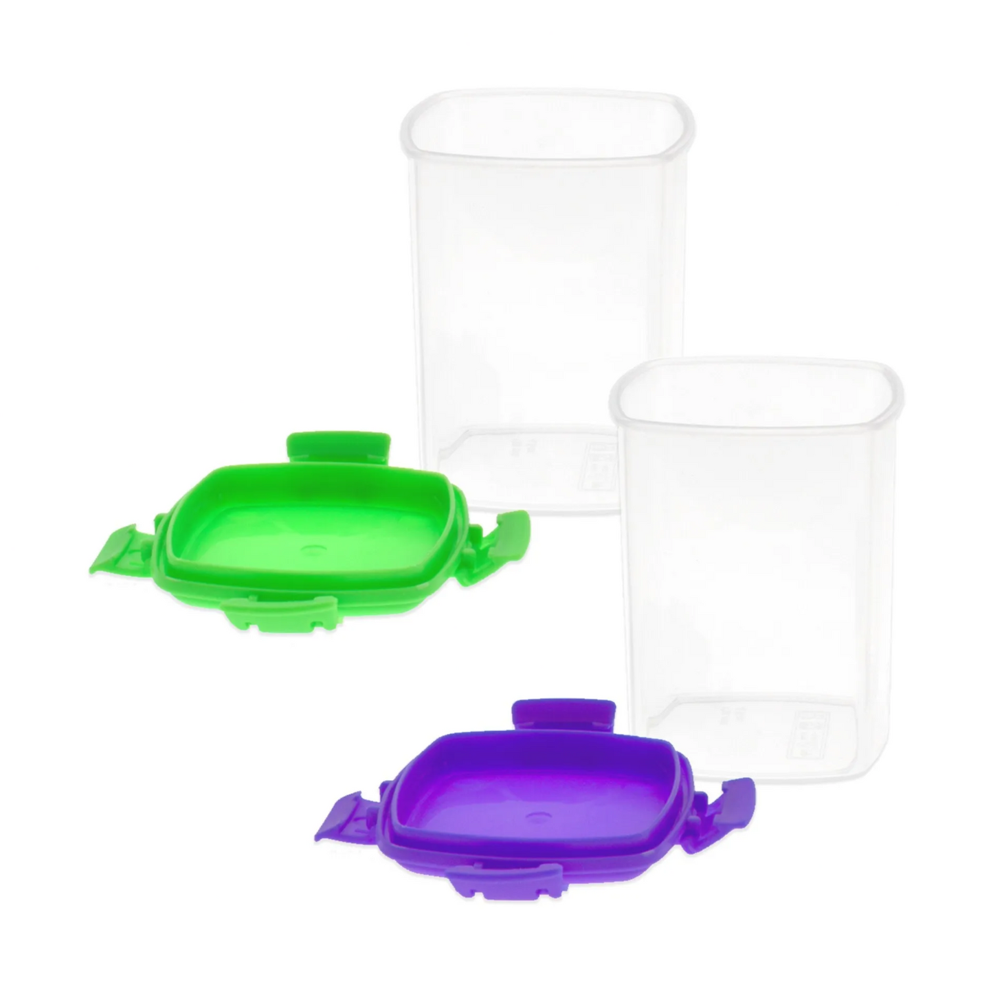 Baby Food Containers Clip Lock Screw Tubs Storage Snack 135ml Pots BPA Free 6pc