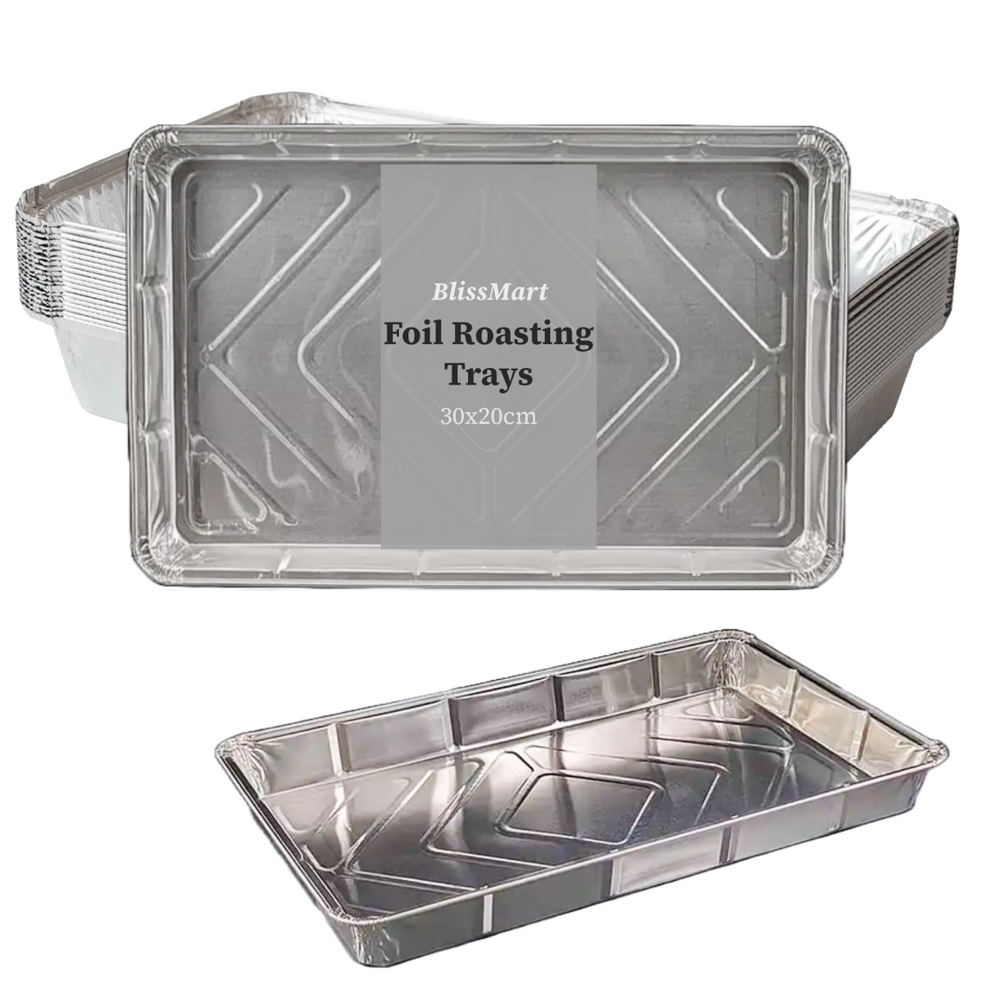Disposable Foil Roasting Tray Aluminium Tray Baking Container Takeaway Tin Dish