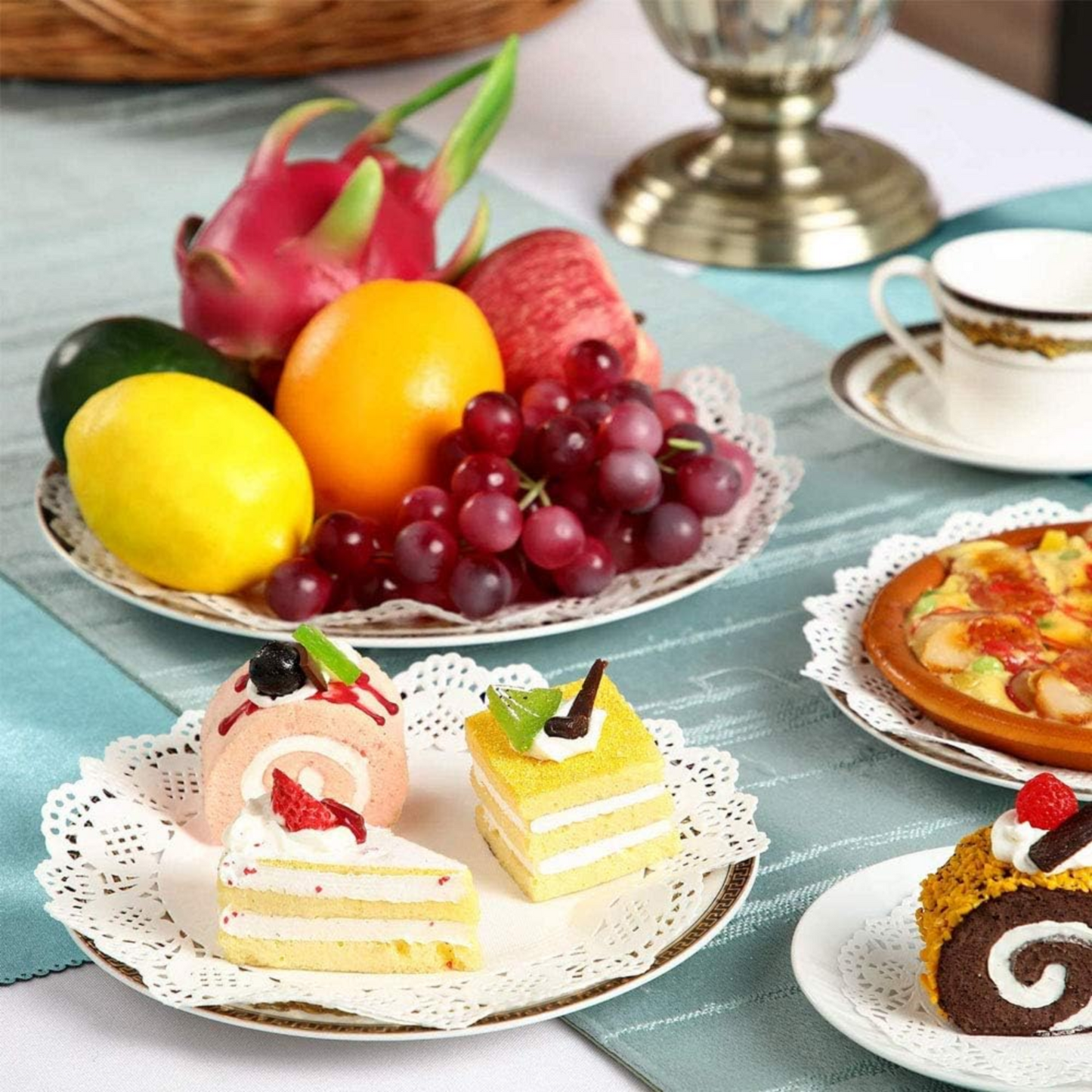 Assorted Paper Party Doilies Doily Lace Doyleys Catering Wedding Round Pack 24