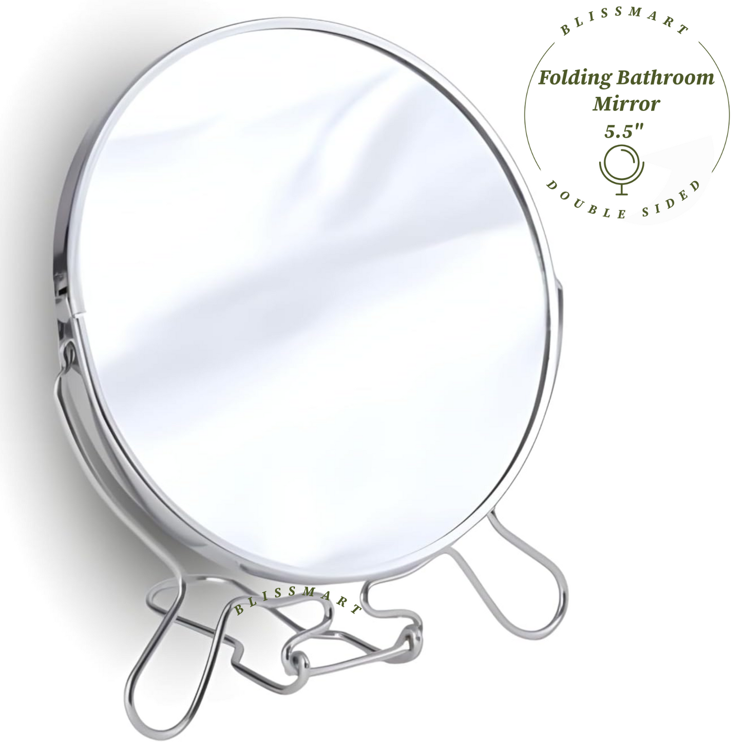 Makeup Cosmetic Mirror Bathroom Vanity Travel Folding Small 2 Way Zoom Magnify