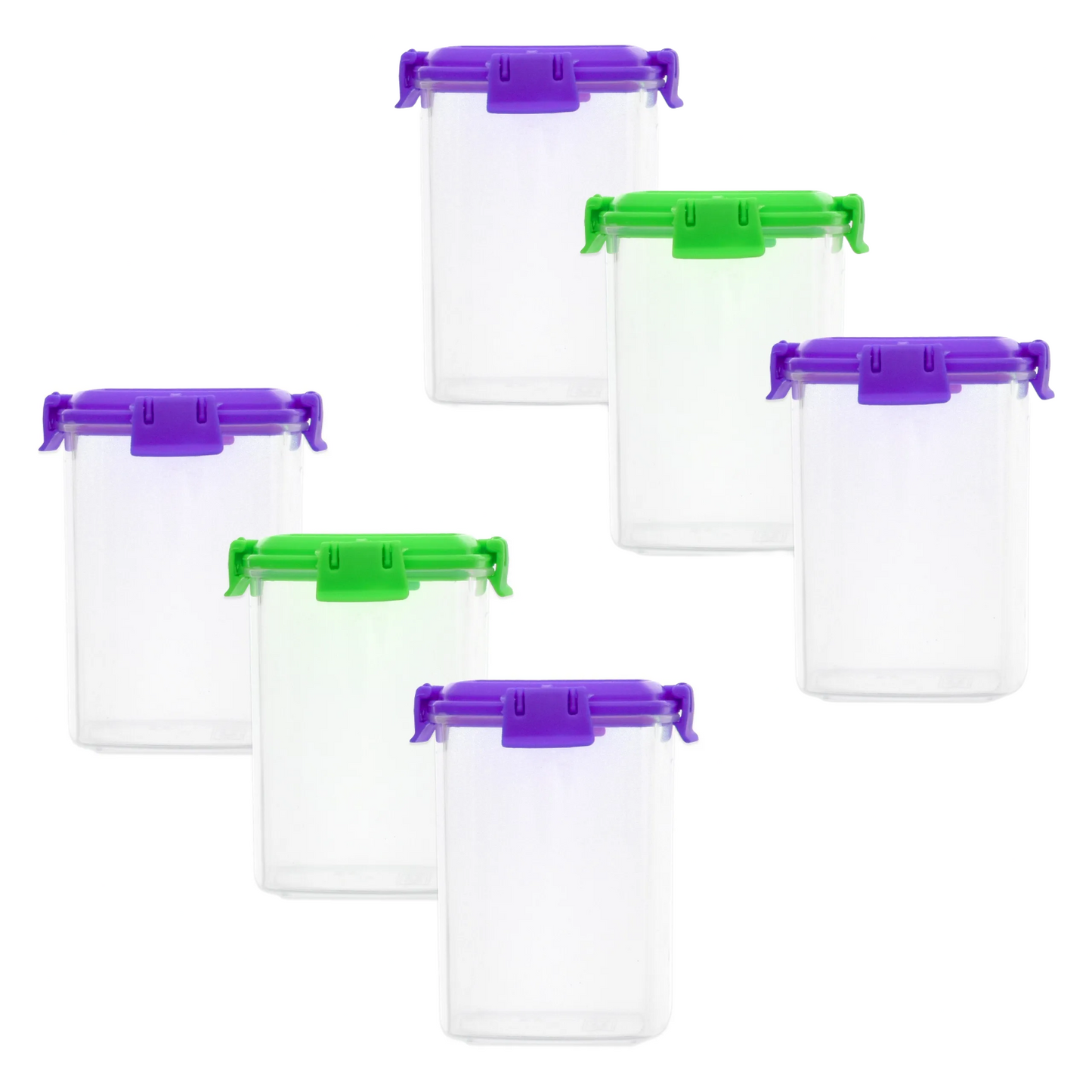 Baby Food Containers Clip Lock Screw Tubs Storage Snack 135ml Pots BPA Free 6pc