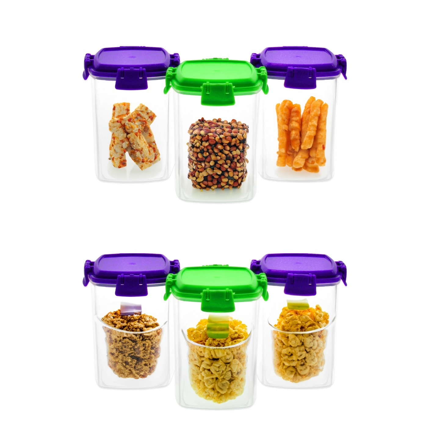 Baby Food Containers Clip Lock Screw Tubs Storage Snack 135ml Pots BPA Free 6pc
