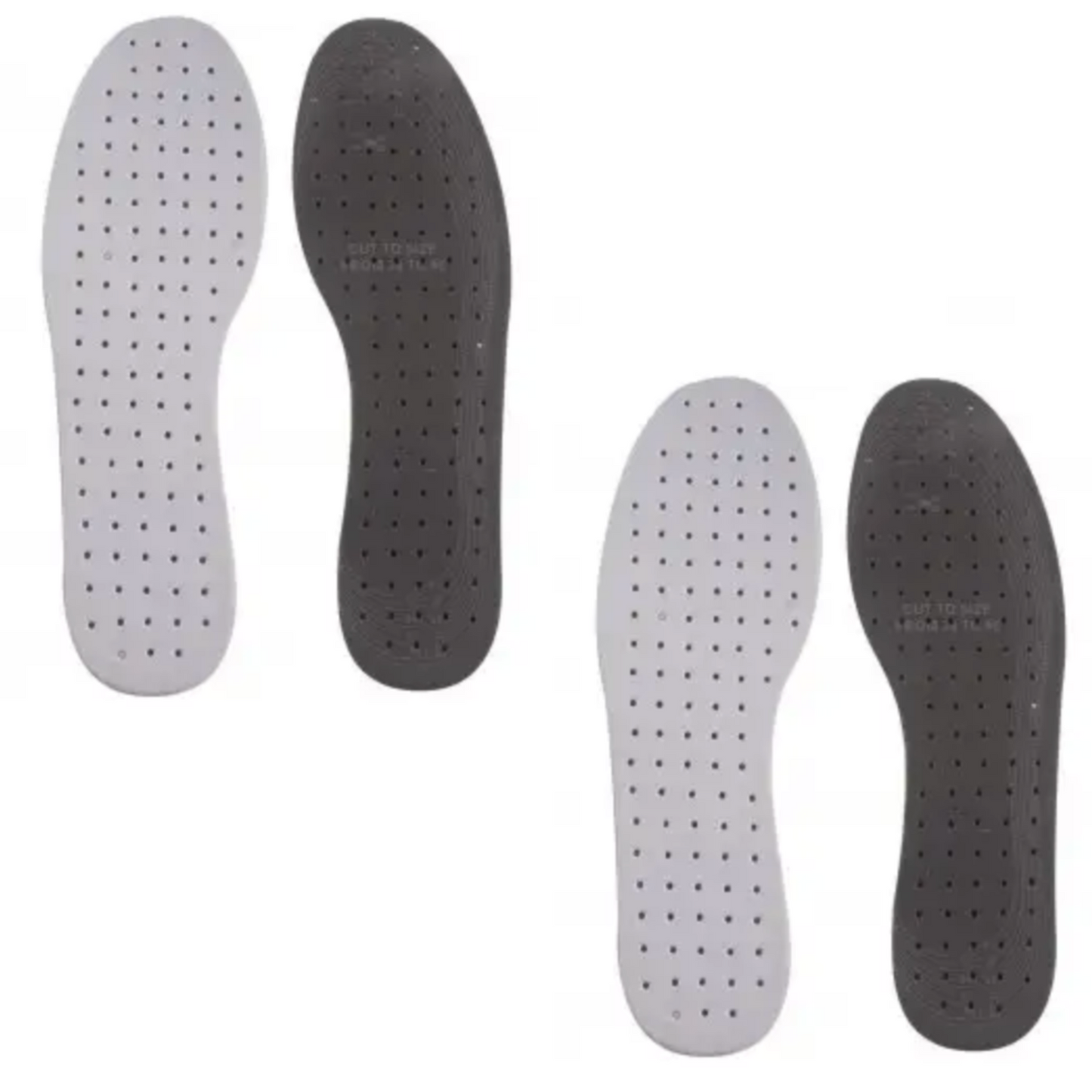 Natural Cotton Insoles 2 Pairs - UK Size 3-11 - Unisex - Shoe Insoles