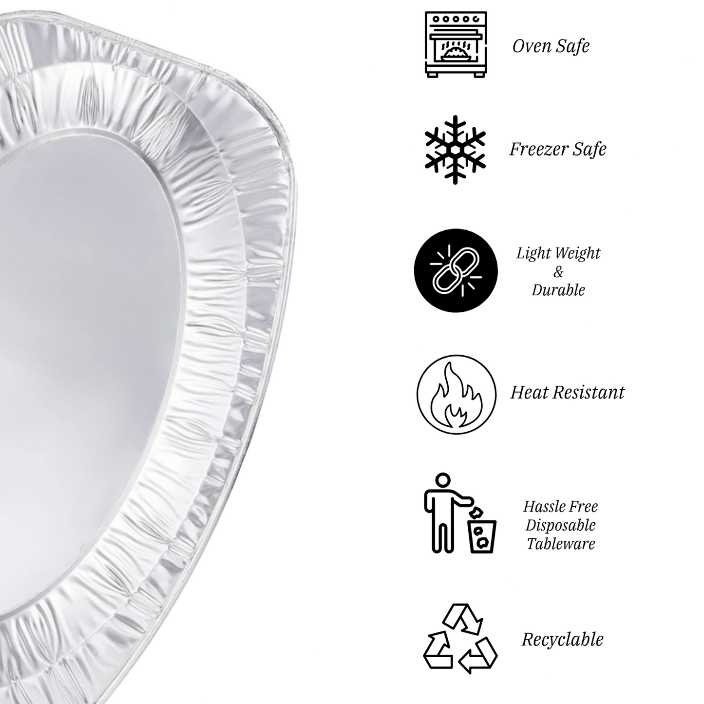 Aluminium Catering Serving Platters Party Foil Platters 14", 17" Foil Trays