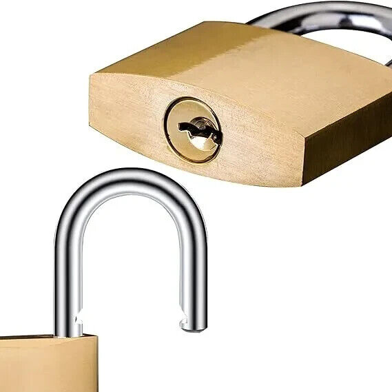 Brass Padlock Small Durable Portable Gym Locker Suitcase Cabinet Shed 20mm x3