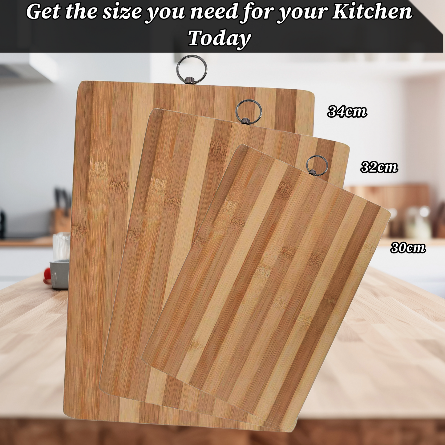 BAMBOO WOODEN WOOD CHOPPING BOARD ORGANIC KITCHEN FOOD CUTTING SLICING SERVING