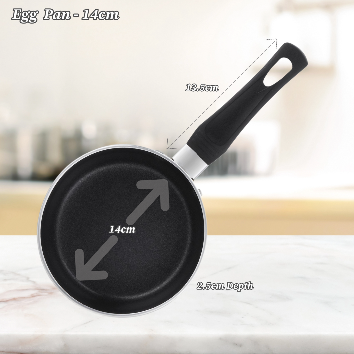 14cm Mini Frying Pan Small Saucepan Fried Egg Flat Nonstick Cookware Griddle Pan