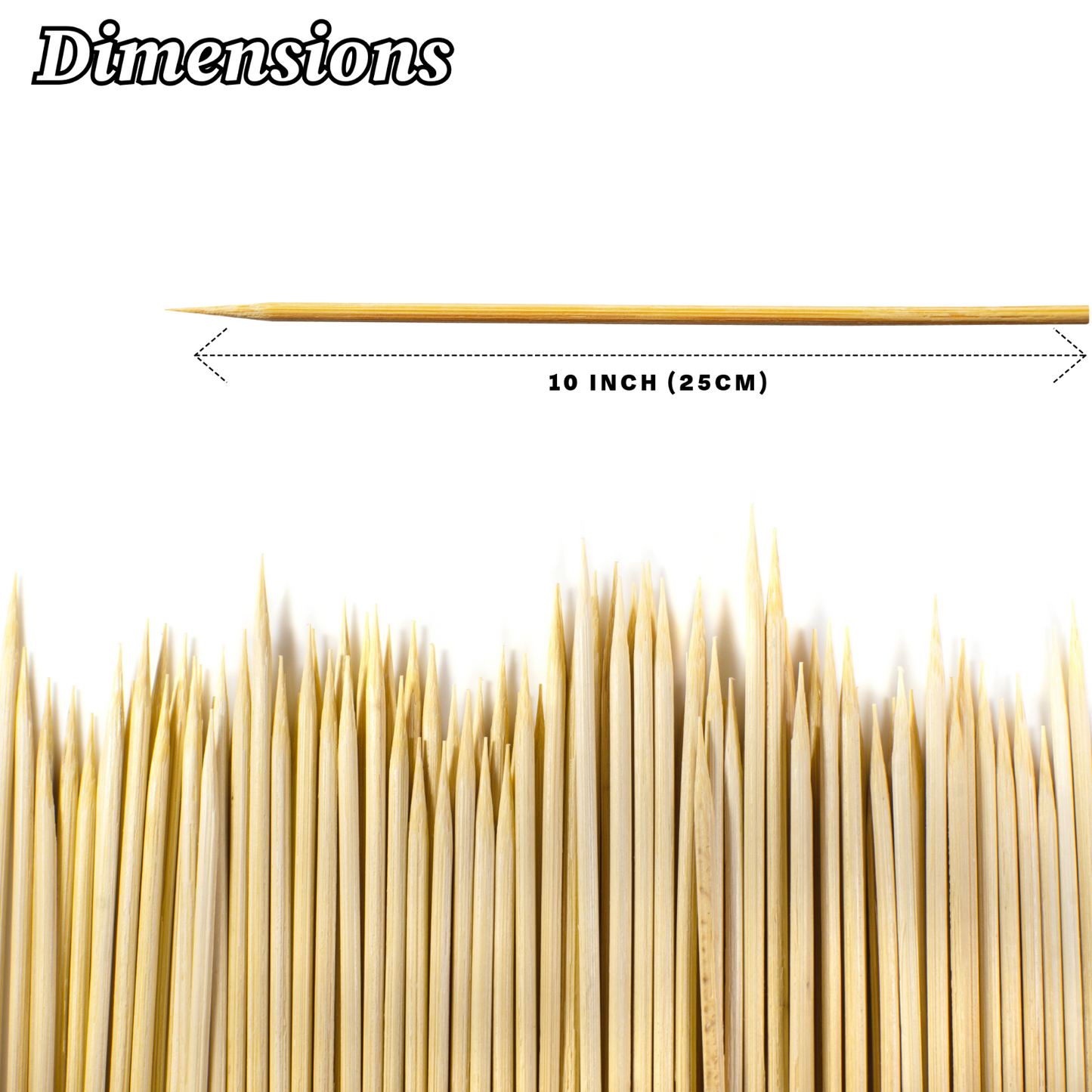 BBQ BAMBOO STICKS Wooden Skewers Kebab Fruit Chocolate Fountain Sticks 2 Sizes