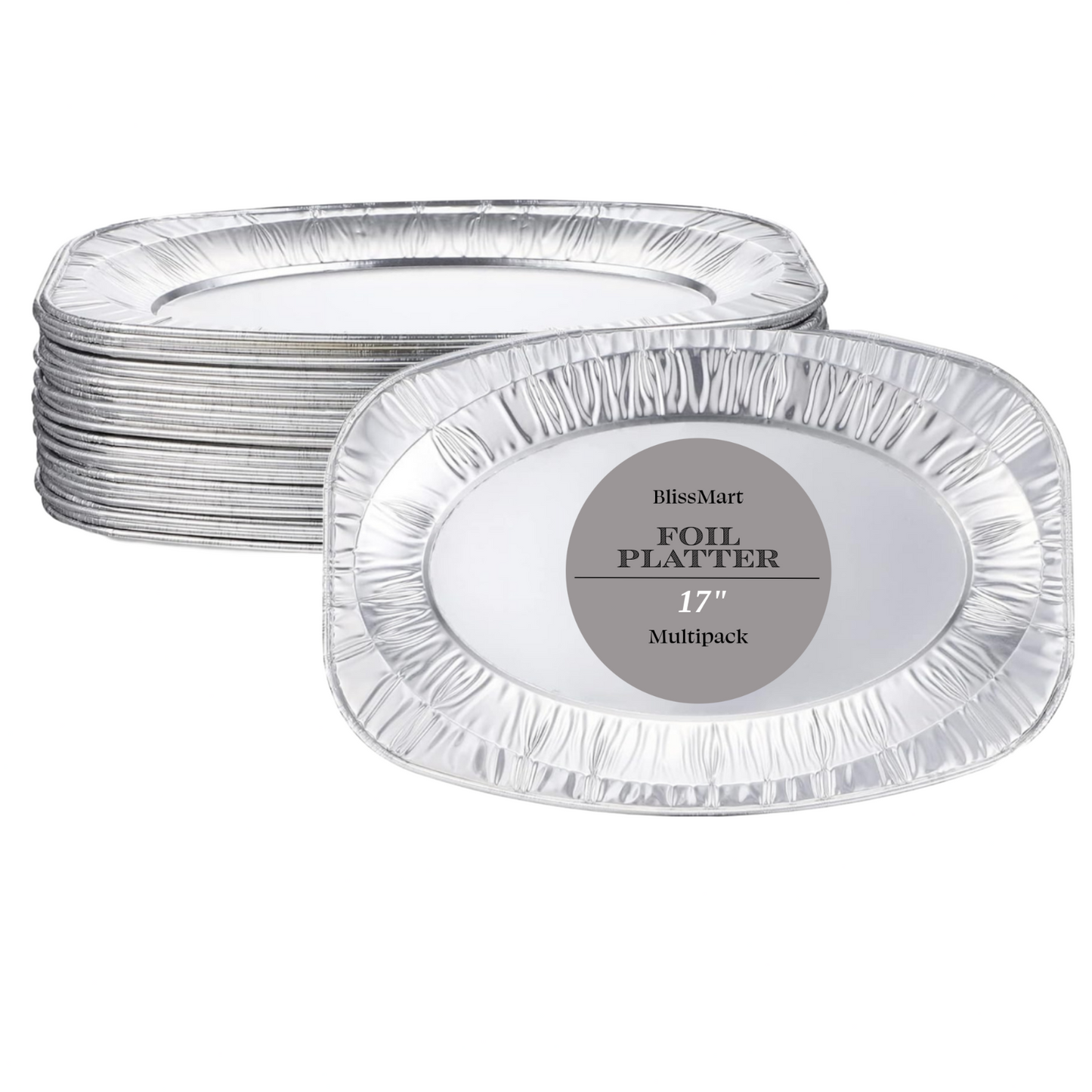 Aluminium Catering Serving Platters Party Foil Platters 14", 17" Foil Trays