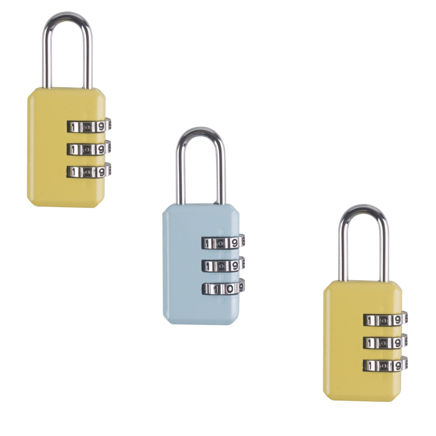 DID Combination Travel Padlock 3 Digit Security Lock for Luggage, Lockers, and Backpacks