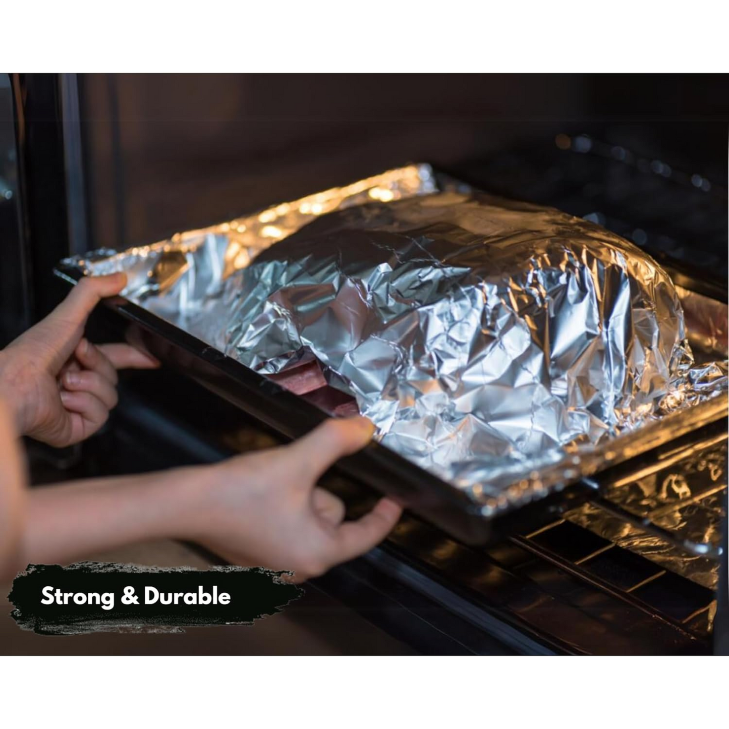 5m x 45cm Aluminium Kitchen Foil | Tin Foil Roll Wrapping Foil for Catering to Keep Food Fresh & Hot Long (Extra Wide)