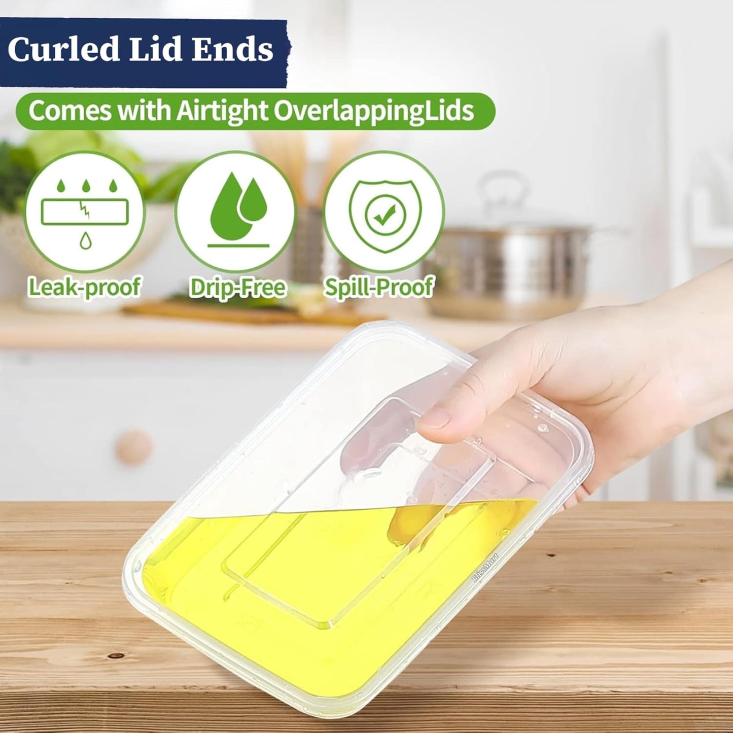 650ml Food Storage Containers with Lids | Reusable Meal Prep | Pack of 15