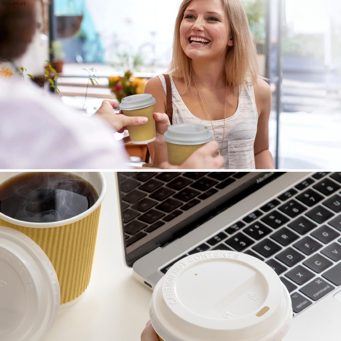 12oz Ripple Cups | Insulated Disposable Coffee Cups | Pack of 25