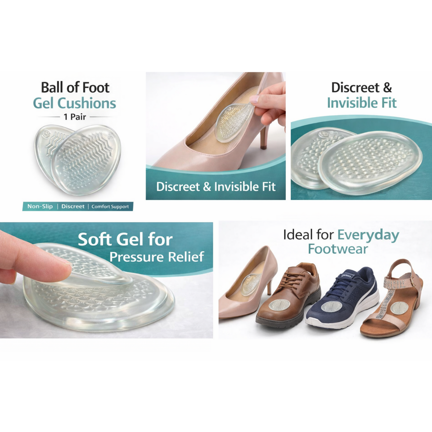 SHUU Ball-of-Foot Gel Cushions | Forefoot Comfort Pads