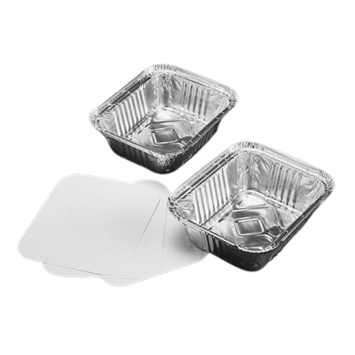 No.2 Foil Container Poly Coated Lids