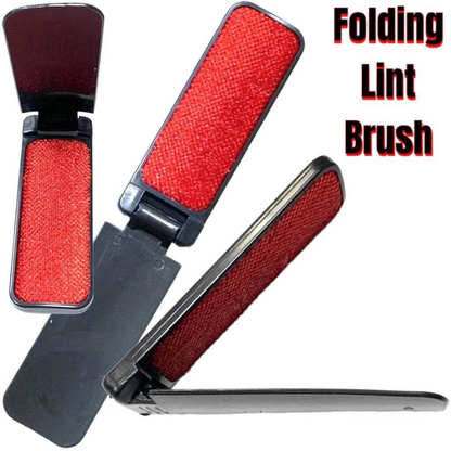 Folding Lint Brush | Reusable Travel Clothes & Pet Hair Remover