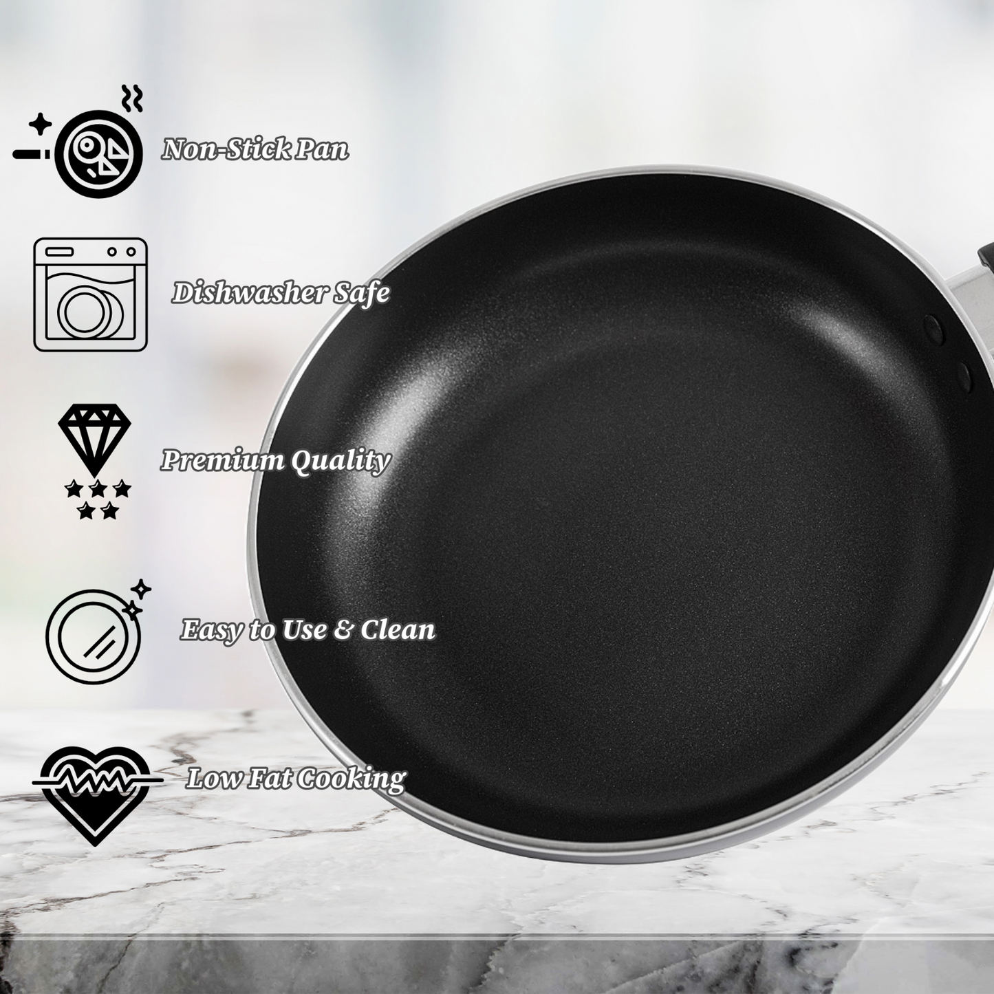 Non Stick Deep Frying Pan 12cm 18cm 20cm 24cm 28cm 30cm Mini Pan Gas Electric UK