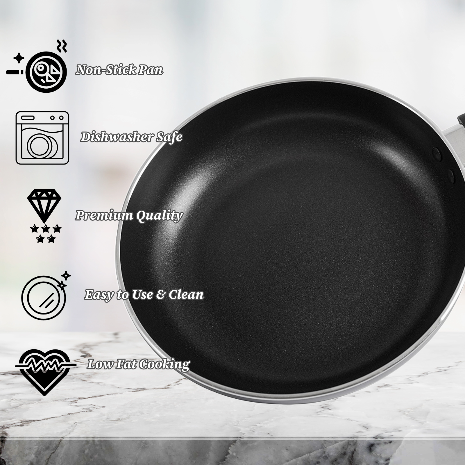 Non Stick Deep Frying Pan 12cm 18cm 20cm 24cm 28cm 30cm Mini Pan Gas Electric UK