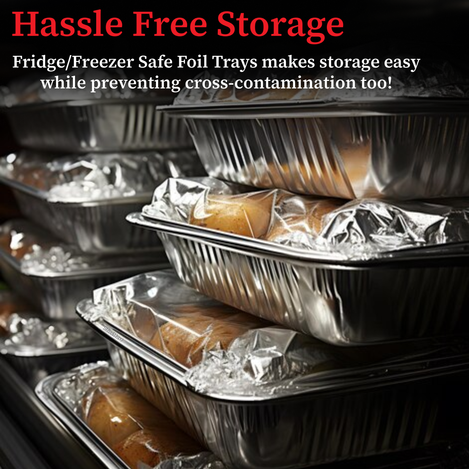 Square Foil Trays Disposable Aluminium Baking Roasting Tray Deep Tin 24 x 24 cm