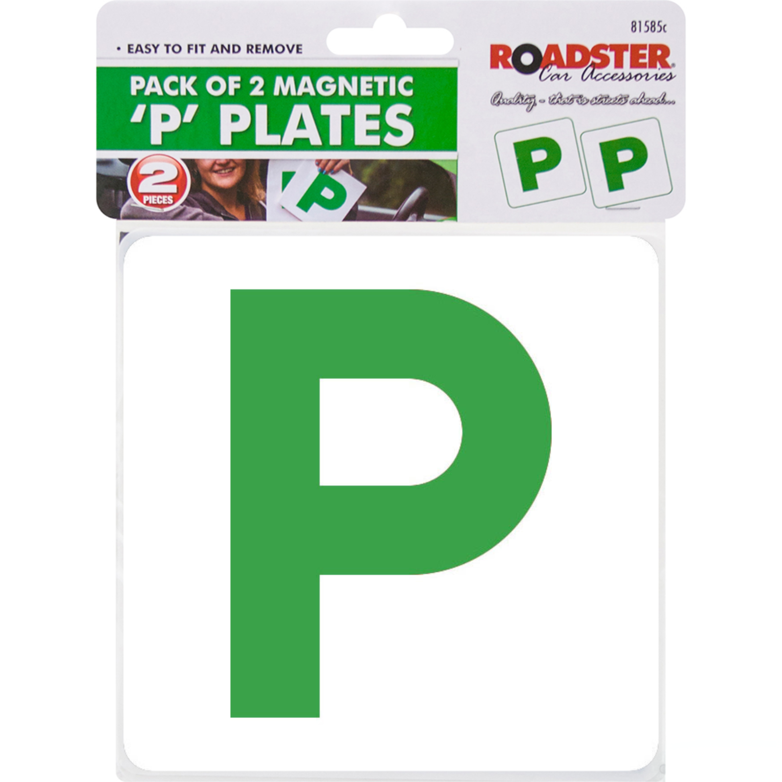 P Plates Magnetic New Driver UK Stick on Thick 1mm  Durable Just Passed Platesx2