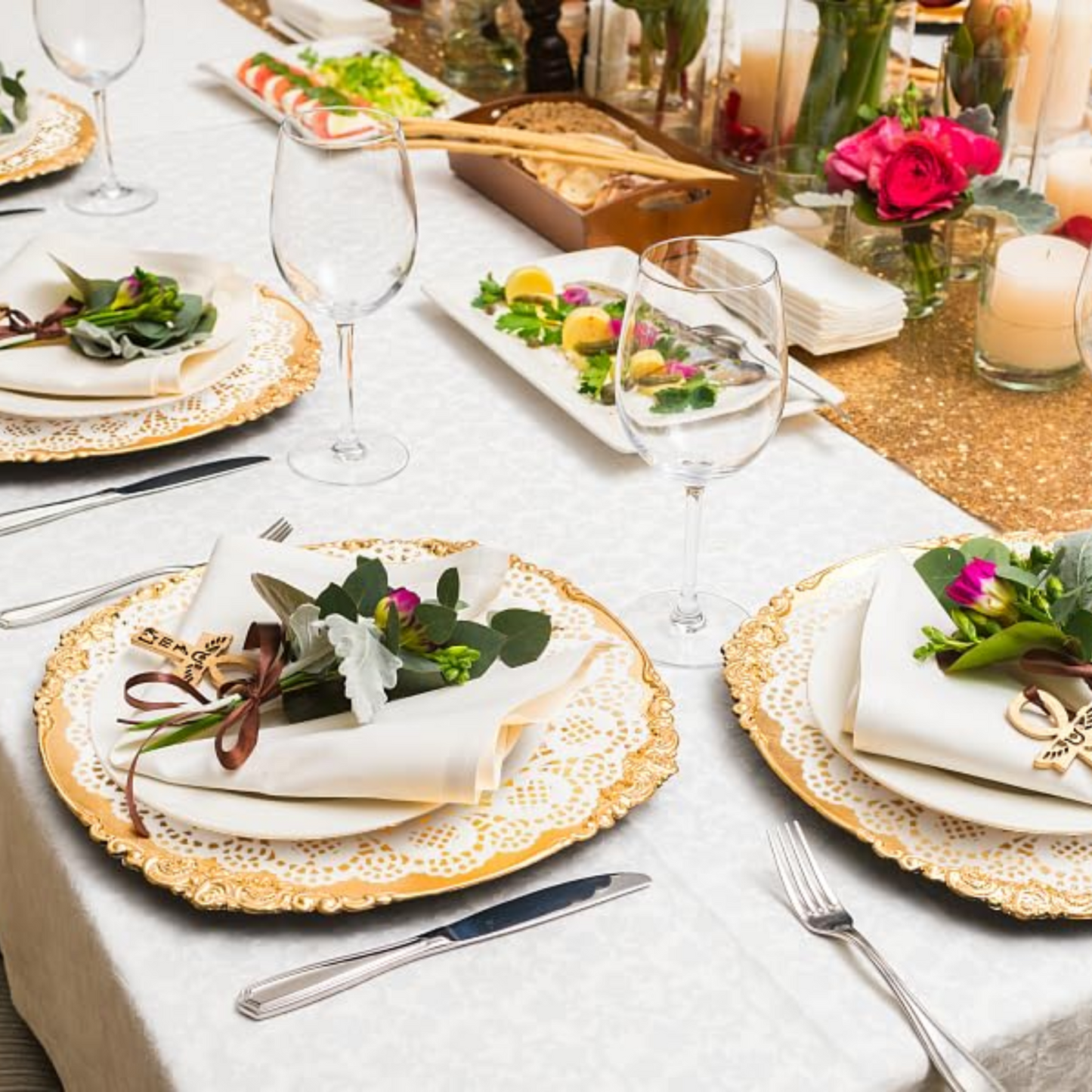 Round Paper Doilies White Lace Paper Doyleys Party Wedding Tableware 24 Pack