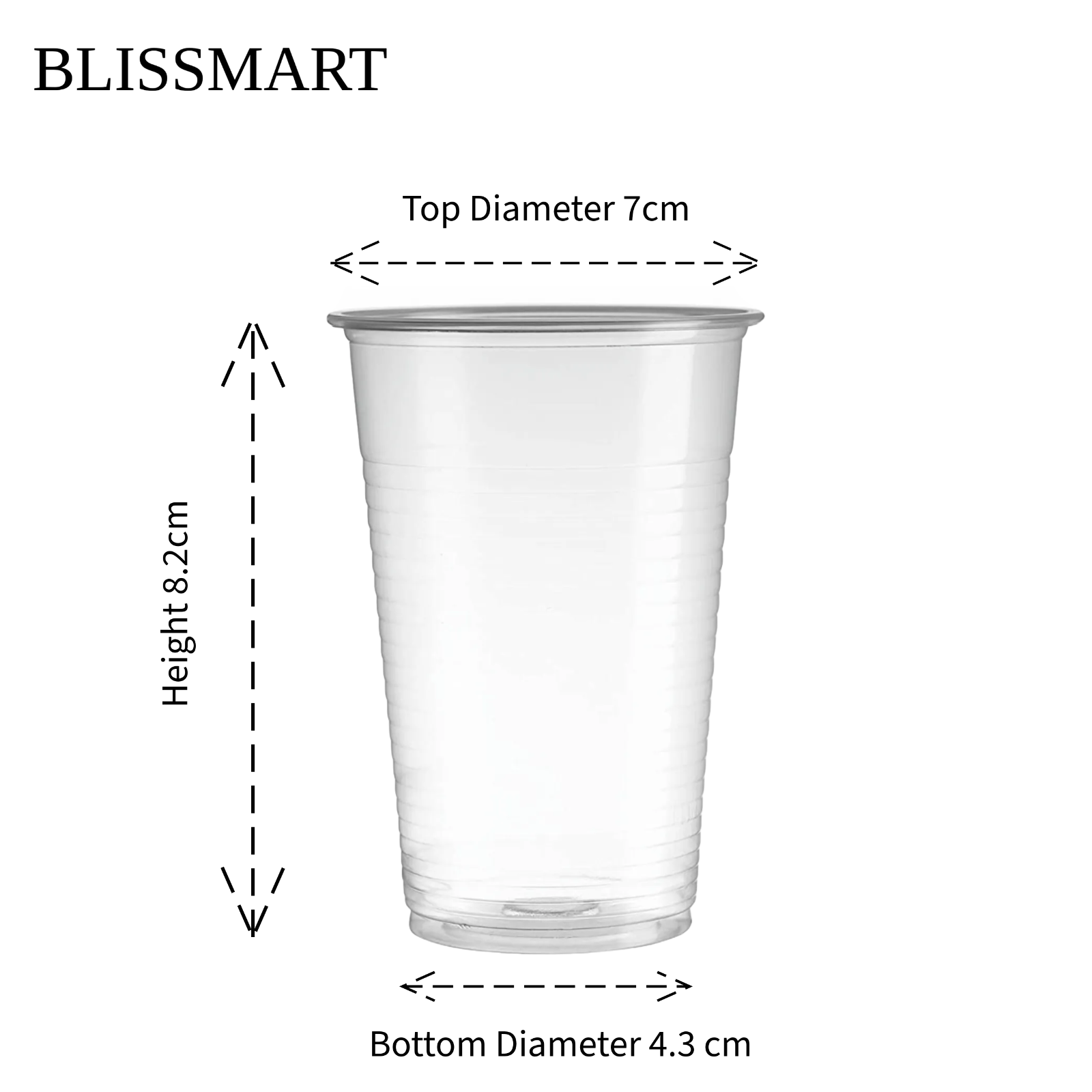 Plastic Cups Clear White Reusable Glasses Water Party Wedding Drinking 7oz Vend