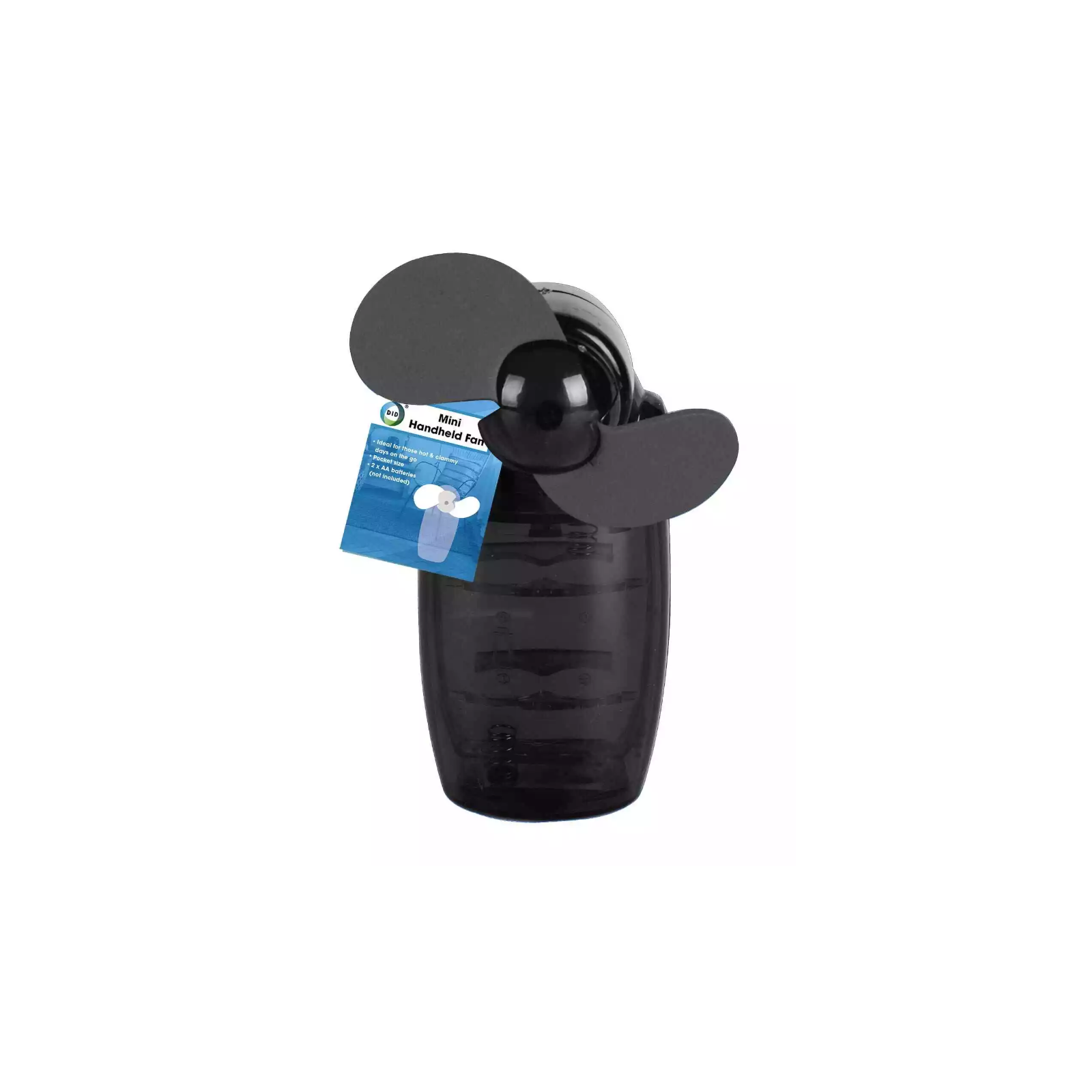 Mini Hand-held fan Portable Lightweight Battery Operated Cooler Soft Blade x 2Pc