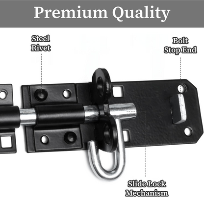 Brenton Pad Bolt Heavy Duty 4"6"8" Padbolts Sliding Gate Latch Garage Door Lock