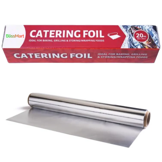 Kitchen Tin Foil Catering Rolls Aluminium Food Grade Oven Baking Wrap 20m x 30cm