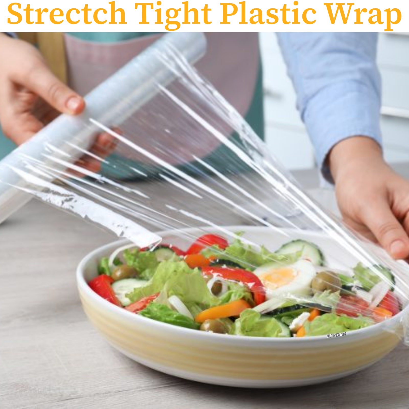 Cling Film Food Catering Clear Easy Cut Large Rolls Kitchen Wrap 50m x 30 cm x 3