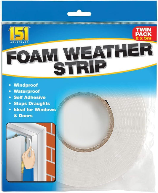 Weather Foam Tape Draught Excluder Seal Strip Insulation Window Door stop UK