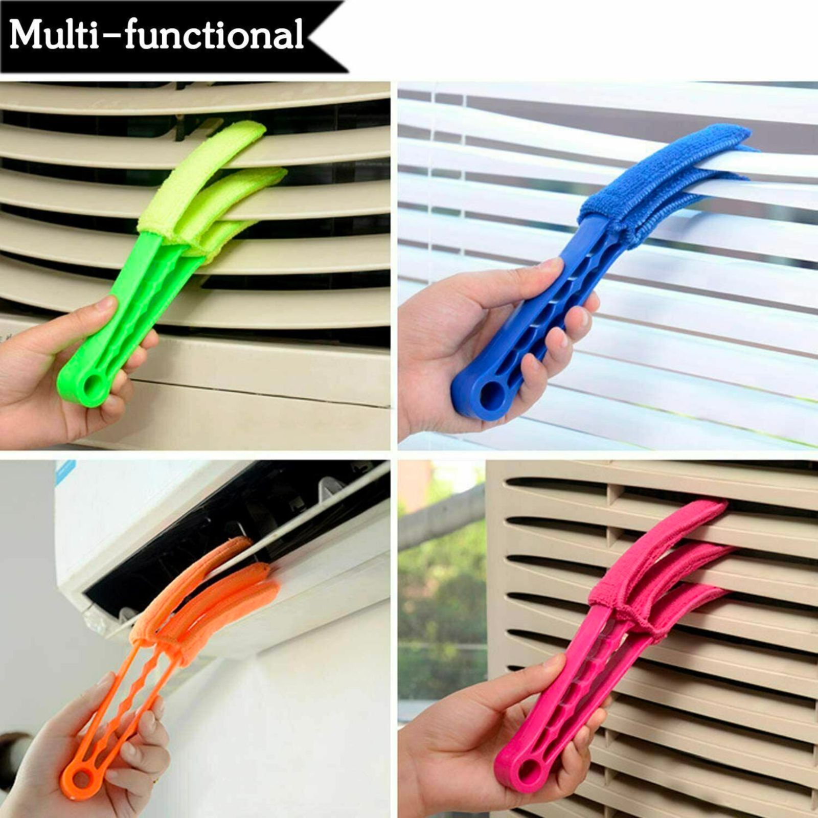 Venetian Blind Cleaner Duster Microfibre Brush Cleaning Tool 3 Pronged Washable