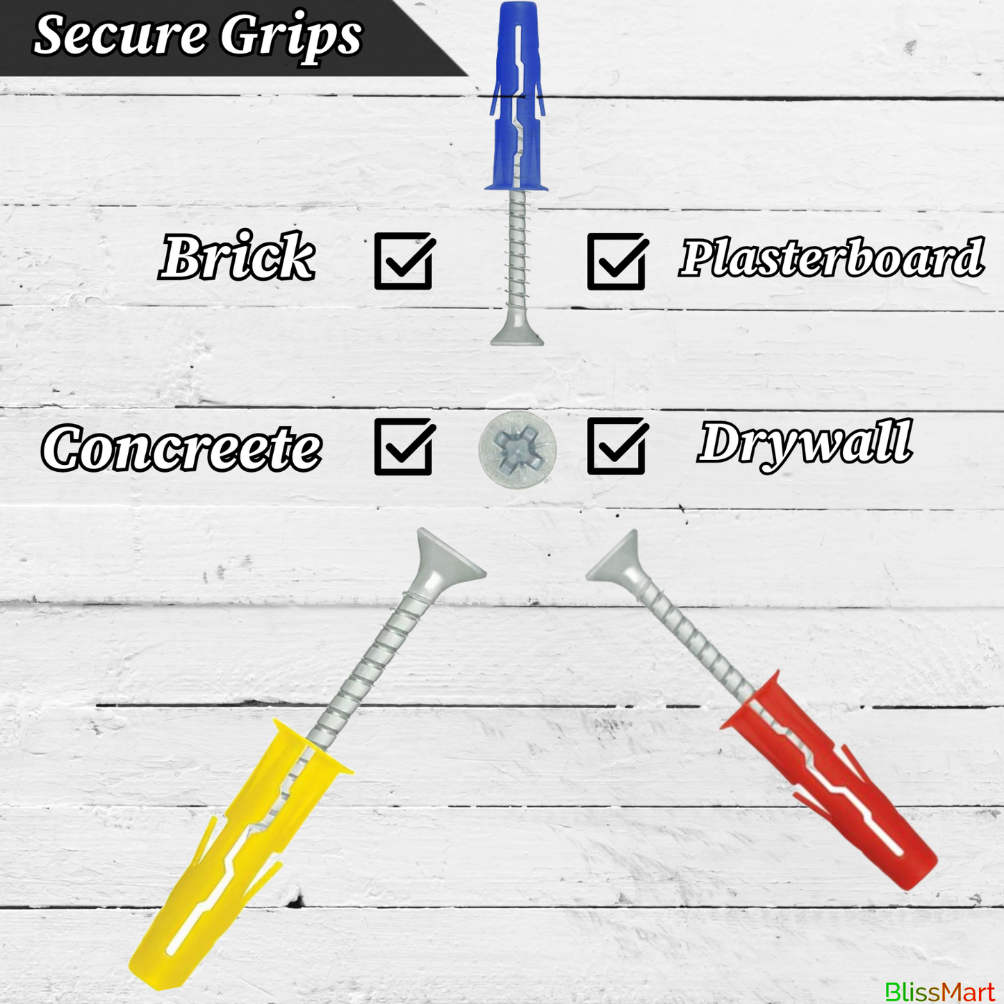 NAIL/SCREW/PLUG ASSORTED SET Tack Rawl Wall Anchor Galvanised Wood Fixing Kit