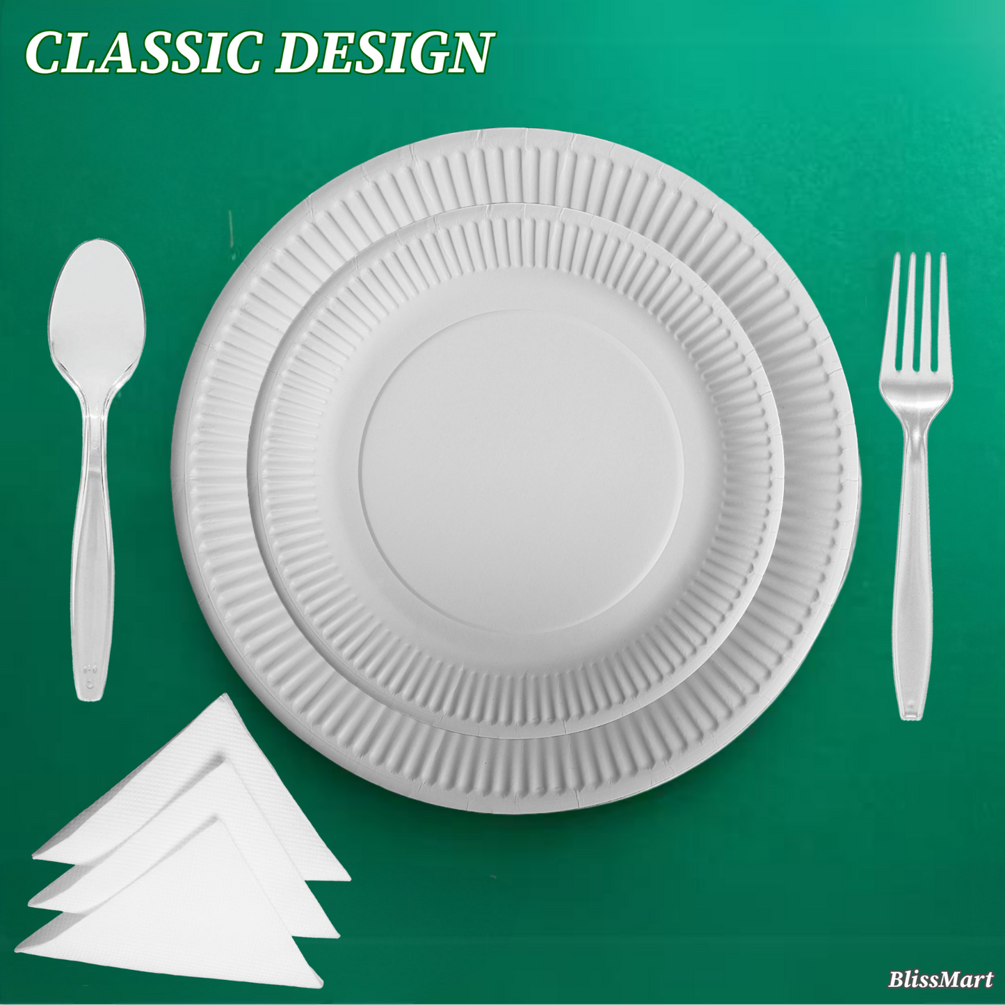 300 Set Heavy Duty Clear Disposable Plastic Cutlery Spoons Forks Knives Reusable