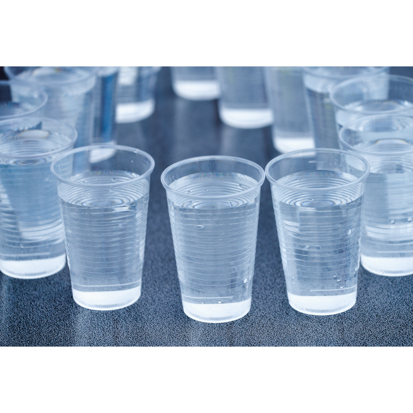 Plastic Cups Clear White Reusable Glasses Water Party Wedding Drinking 7oz Vend