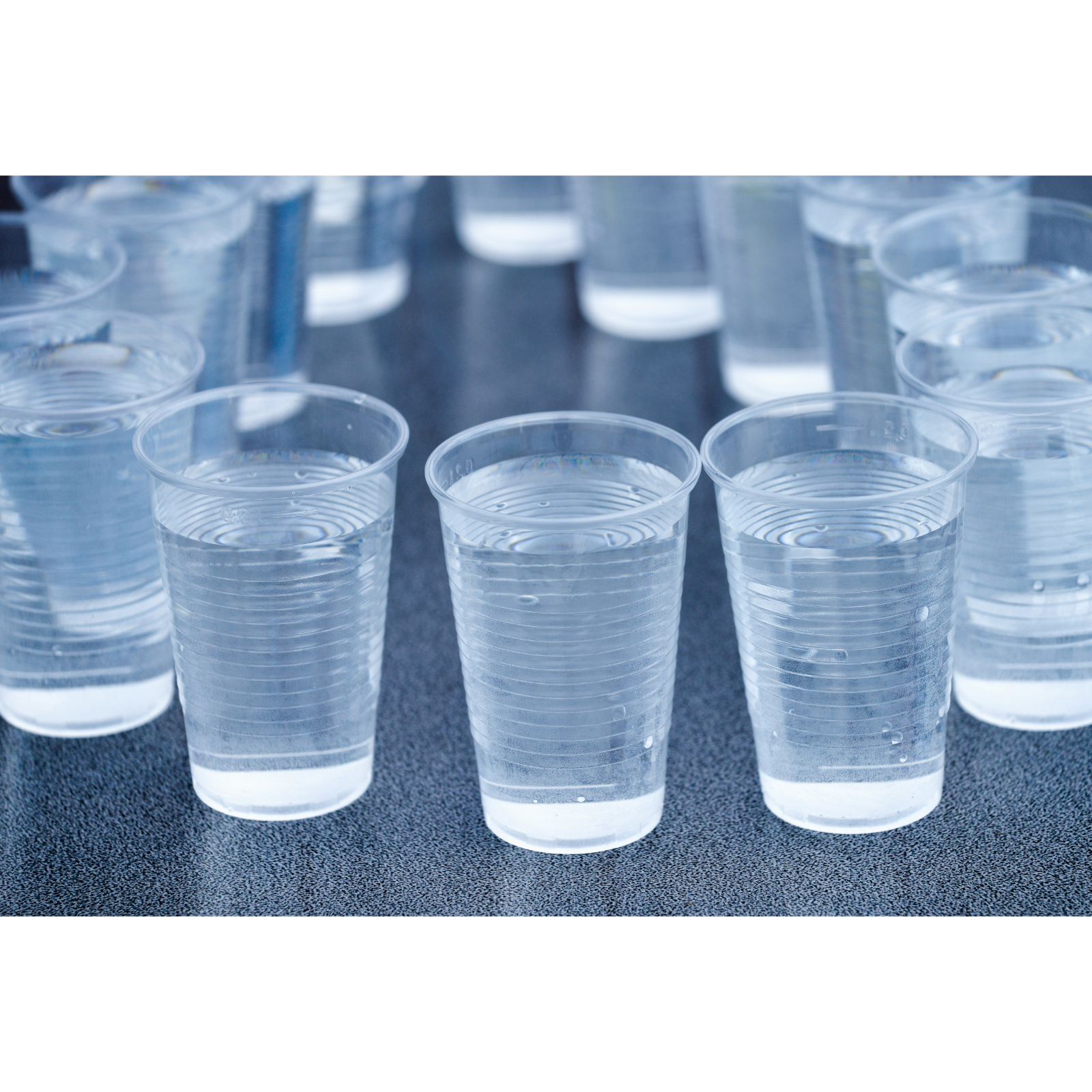Plastic Cups Clear White Reusable Glasses Water Party Wedding Drinking 7oz Vend