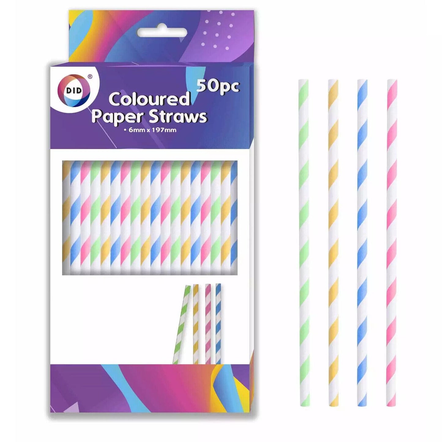 Paper Cardboard Straw Kraft Coloured Straws Biodegradable Compostable Cafe Party