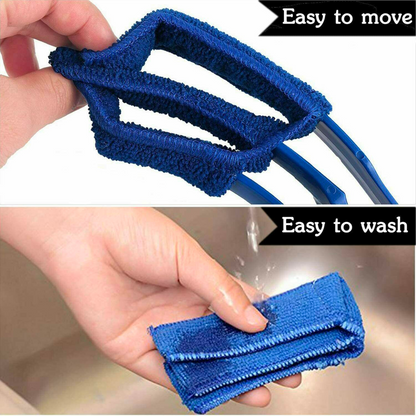 Venetian Blind Cleaner Duster Microfibre Brush Cleaning Tool 3 Pronged Washable