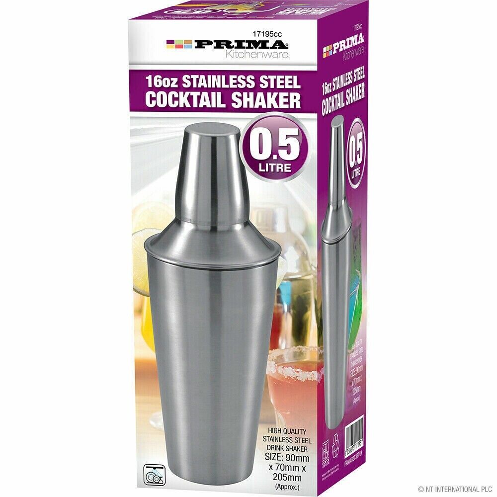 Cocktail Shaker 16oz Cocktail Maker Set with Built in Strainer and Jigger