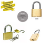 Brass Padlock Small Durable Lightweight For Suitcase Gym Locker Cabinet 20-40mm