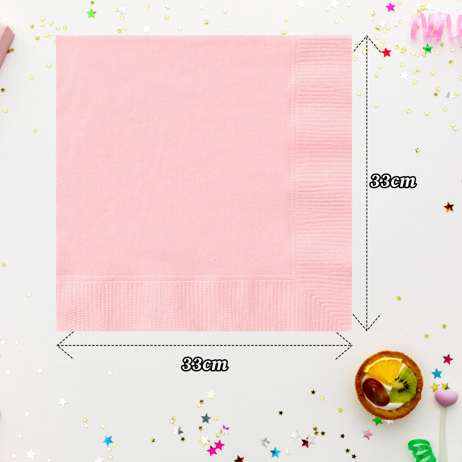 Paper Napkins Recyclable 2Ply Combination Serviettes Tissue Paper 33cm X 33cm