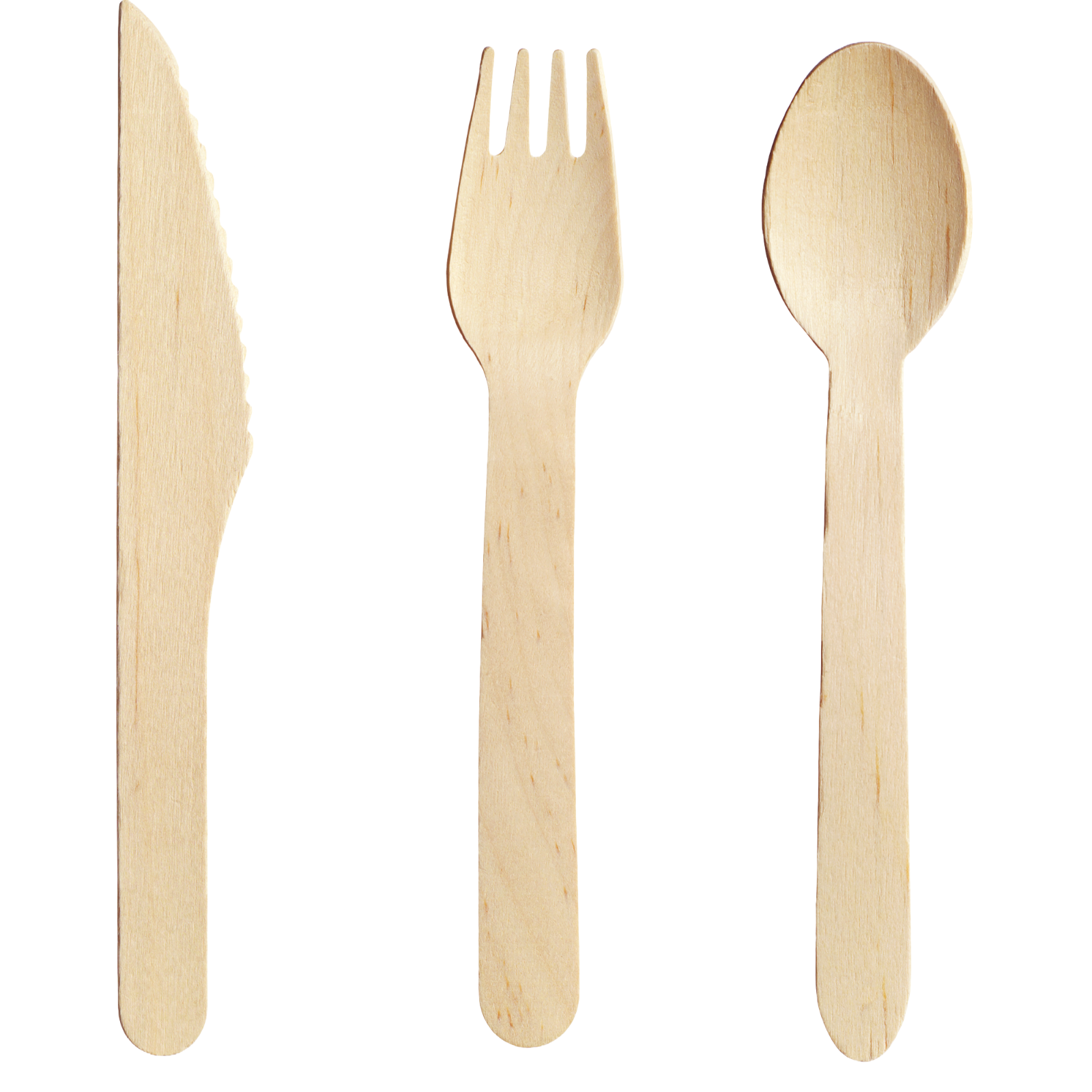 Wooden Cutlery Knives Forks Spoons Disposable Biodegradable Party BBQ ECO x 300