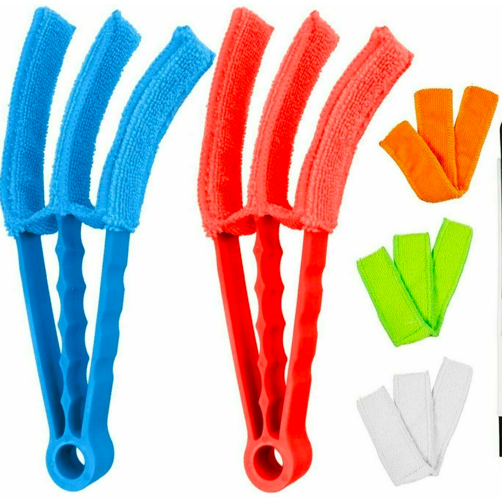 Venetian Window Blind Cleaner Microfiber Brush 3 Pronged Washable Duster Wet/Dry