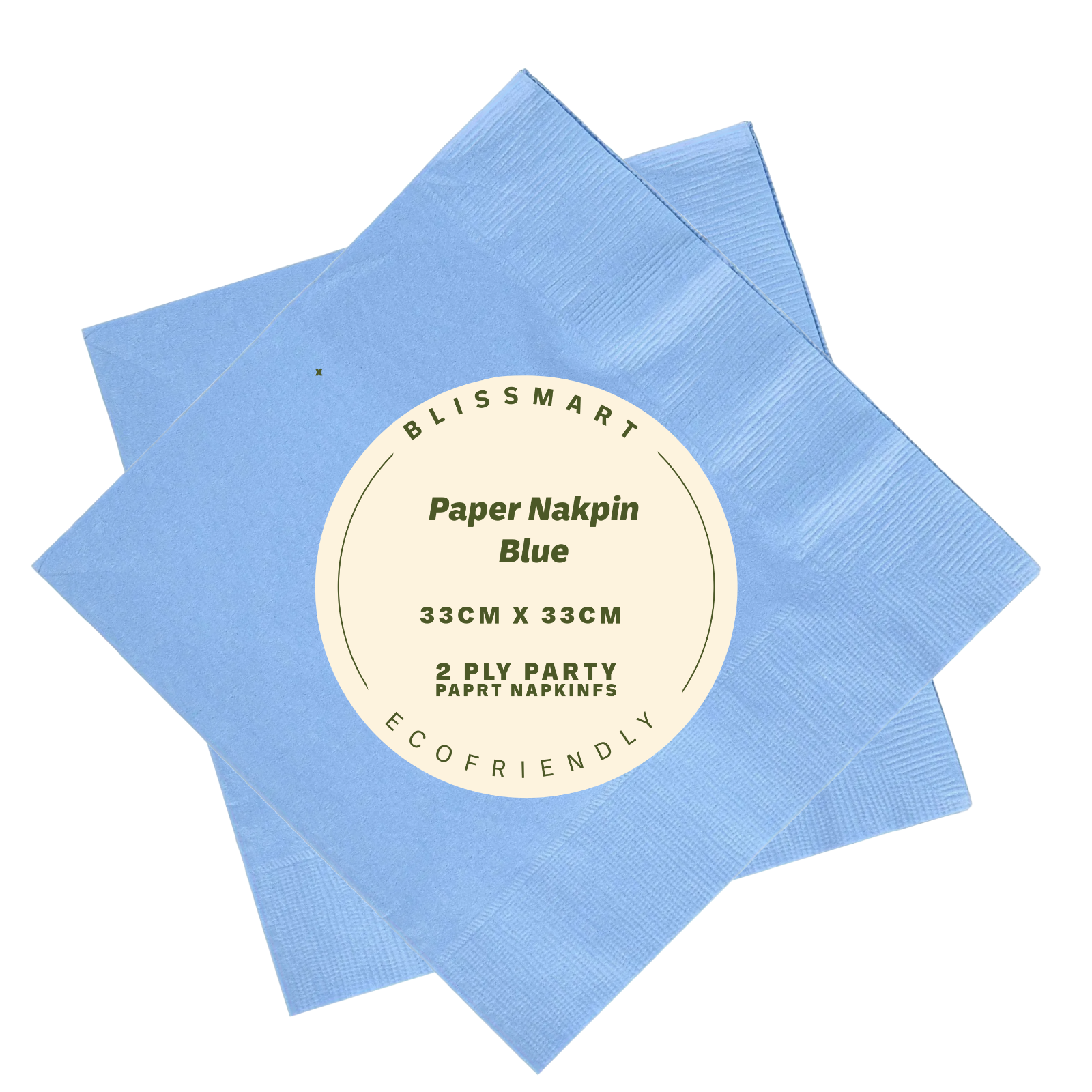 Paper Napkins Recyclable 2Ply Combination Serviettes Tissue Paper 33cm X 33cm