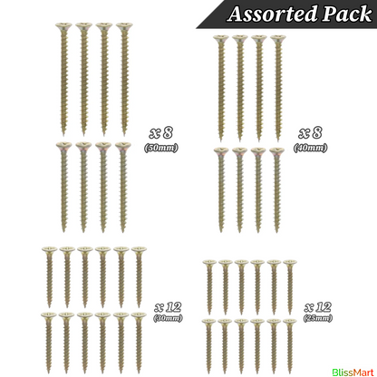 NAIL/SCREW/PLUG ASSORTED SET Tack Rawl Wall Anchor Galvanised Wood Fixing Kit